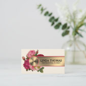 Carte de visite à revêtement métallique rose de st (Debout devant)