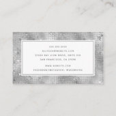 Carte de visite à script holographique argenté (Dos)
