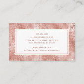 Carte de visite à script holographique or rose (Dos)