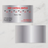 Carte de visite à simple face de service argenté (Devant / Derrière)