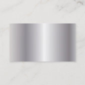 Carte de visite à simple face de service argenté (Dos)