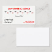 Carte de visite à simple face de service de (Devant / Derrière)