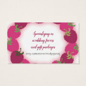 carte de visite à tarte à la confiture de fruits f (Dos)