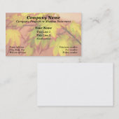 Carte De Visite "A teinté avec le rouge" (le feuille d'érable) (Devant / Derrière)