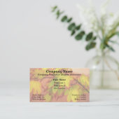 Carte De Visite "A teinté avec le rouge" (le feuille d'érable) (Debout devant)