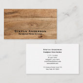 Carte de visite à texture bois (Devant / Derrière)