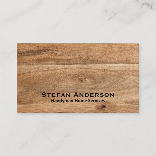 Carte de visite à texture bois (Devant)