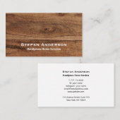 Carte de visite à texture bois (Devant / Derrière)