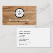 Carte de visite à texture bois (Devant / Derrière)