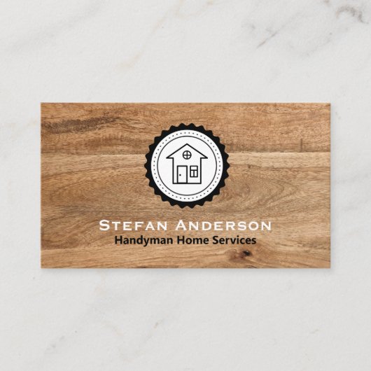 Carte de visite à texture bois (Devant)