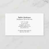 Carte de visite à texture bois (Dos)