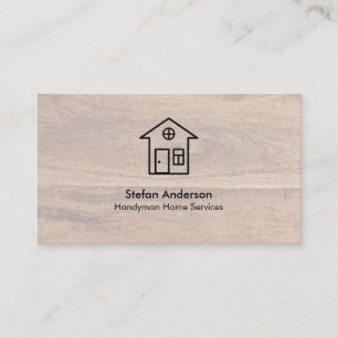 Carte de visite à texture bois