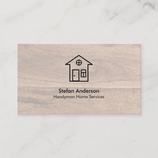 Carte de visite à texture bois (Devant)