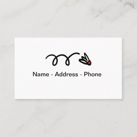 Carte de visite à thème Badminton (Devant)