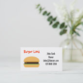 carte de visite à thème Burger (Debout devant)