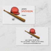 Carte de visite à thème de baseball (Devant / Derrière)
