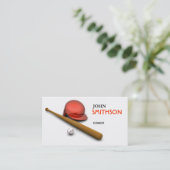 Carte de visite à thème de baseball (Debout devant)