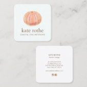 Carte de visite à thème de la plage d'Urchin de me (Devant / Derrière)