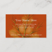 Carte de visite à thème de la saison automnale de  (Dos)