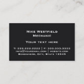 Carte de visite à thème de l'automobile classique (Dos)