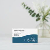 Carte de visite à thème de rendez-vous dentaire (Debout devant)
