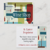 Carte de visite à thème du vin (Devant / Derrière)