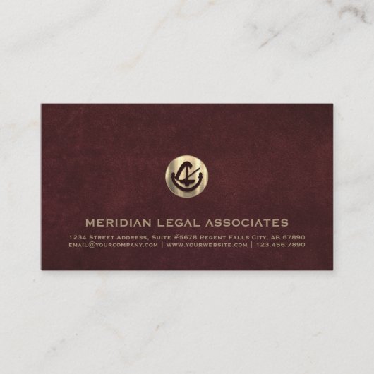 Carte de visite à thème juridique distinct (Devant)