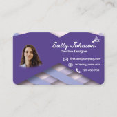 Carte de visite à thème pastel violet 8 (Devant)