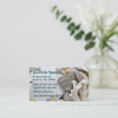 Carte de visite à thème plage (Debout devant)