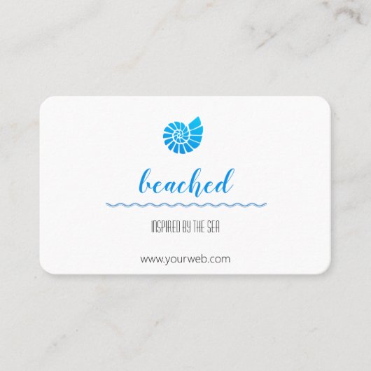 Carte de visite à thème Shell Logo Beach (Devant)