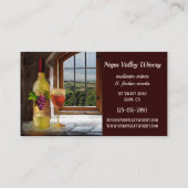 Carte de visite à thème vinicole de vignoble ou de (Dos)