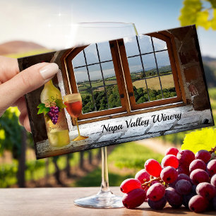 Carte de visite à thème vinicole de vignoble ou de