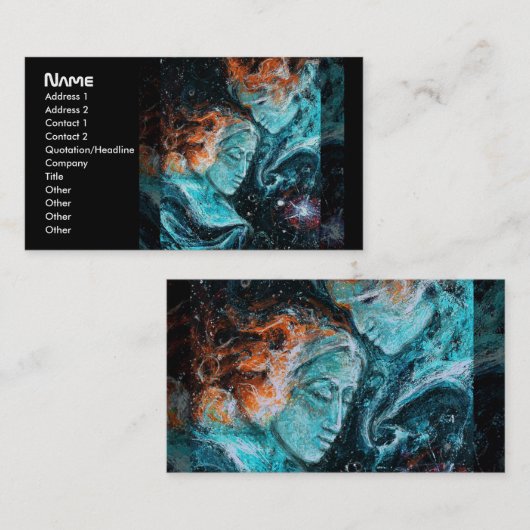 Carte De Visite À travers l'espace (Devant / Derrière)