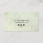 Carte de visite à typographie grasse Texture Sage (Dos)