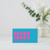 Carte de visite à typographie moderne fantaisiste (Debout devant)