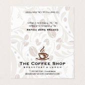 Carte de visite à vapeur de la coupe de café (Extérieur déplié)