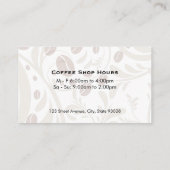 Carte de visite à vapeur de la coupe de café (Dos)