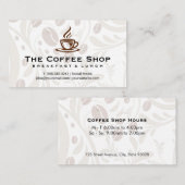 Carte de visite à vapeur de la coupe de café (Devant / Derrière)