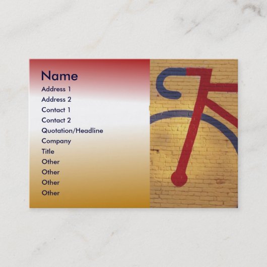 Carte de visite à vélo (Devant)