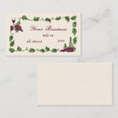 Carte de visite à vin (Devant / Derrière)