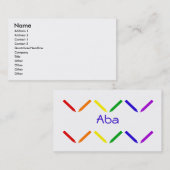 Carte De Visite Aba (Devant / Derrière)
