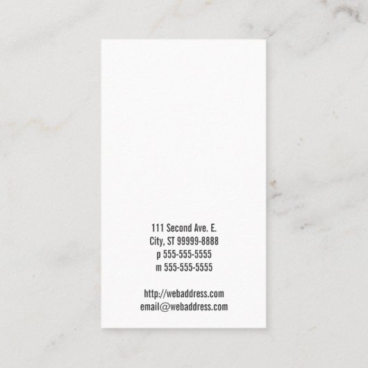 Carte De Visite Abacus (Dos)