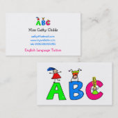 CARTE DE VISITE ABC, (Devant / Derrière)