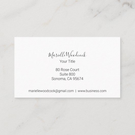 Carte De Visite Abee (Dos)