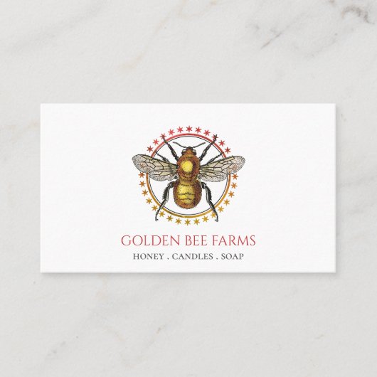 Carte De Visite Abee Apiary Beekeeper Farm Honey Produits (Devant)