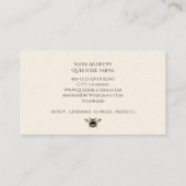 Carte De Visite Abee Beekeeper Apiary Farm Honey (Dos)