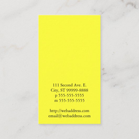 Carte De Visite Abeille (Dos)