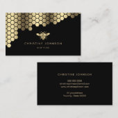 Carte De Visite abeille à abeille à nid d'abeille (Devant / Derrière)