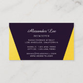 Carte de visite Abeille à miel Confetti Doré (Dos)
