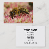 Carte De Visite Abeille à Miel Occidentale Macro (Devant / Derrière)